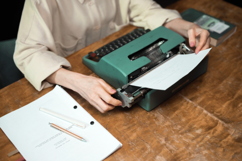 A 19th-century office secretary using a typewriter. Assistants have supported business leaders behind the scenes for generations.