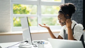 Marketing lead and virtual assistant collaborating with clear goals, approvals, and review points