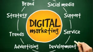 Marketing lead and virtual assistant working through an organized digital marketing system