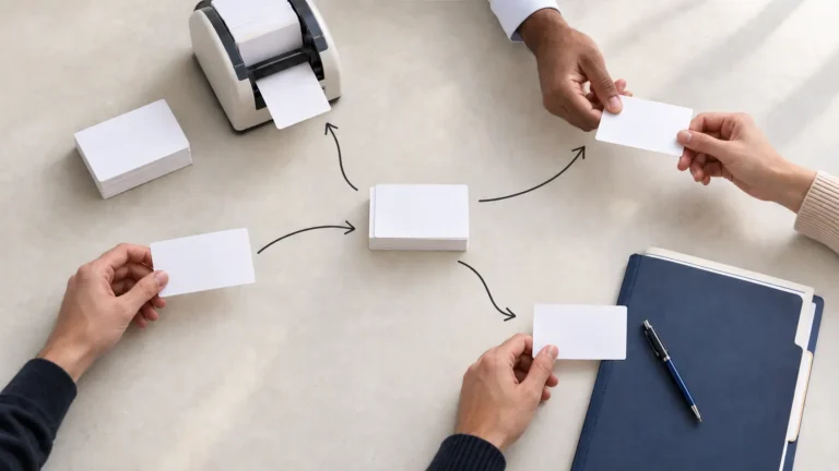 Hands routing parts of one business workflow between automation, human execution, and final approval