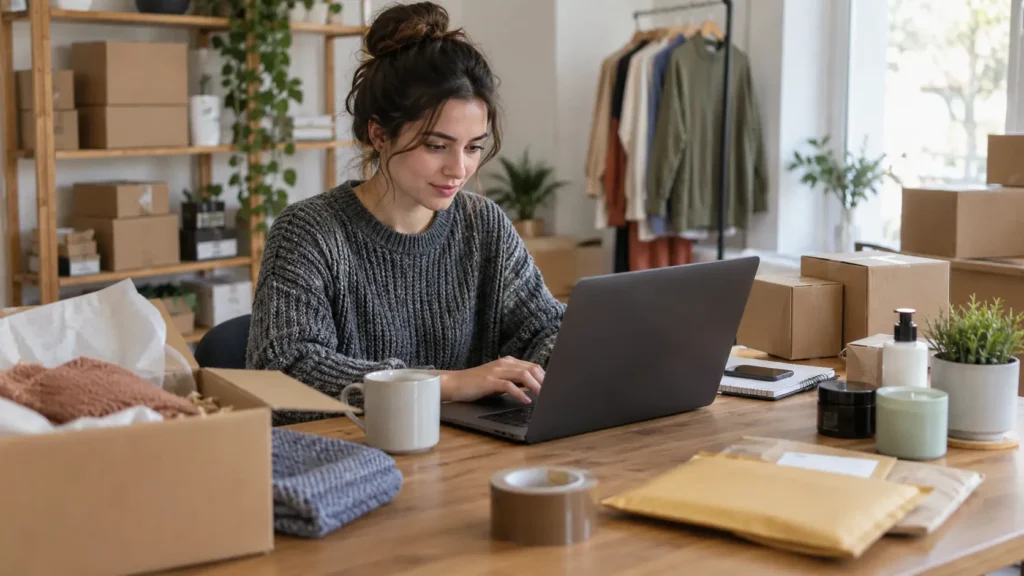 Virtual assistant managing product and order operations for an online store