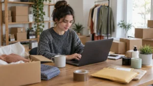 Virtual assistant managing product and order operations for an online store